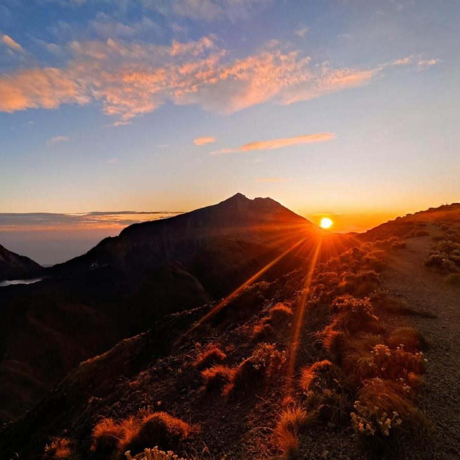 Sunrise Mount Rinjani trekking in Lombok Indonesia